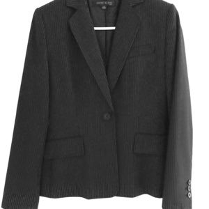 Anne Klein Black Pin Strip Blazer
